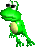 Sprite of a frog from Yoshi's Story.