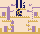 Stage 1-8 of Donkey Kong for the Game Boy