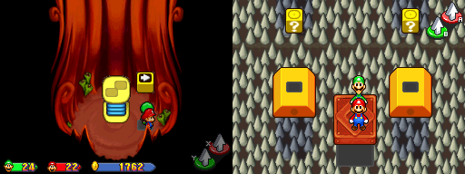 Last two blocks in Toadwood Forest of the Mario & Luigi: Partners in Time.