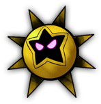 An artwork of the X boss before fighting it. In this case, it's Dark Star.