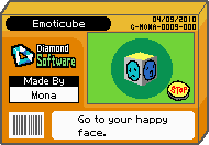 The shelf cover for one of Mona's microgames in WarioWare: D.I.Y.