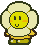 Battle idle animation of an Amazy Dayzee from Paper Mario