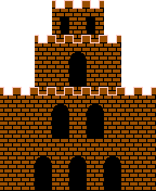 Sprite of a Castle in Super Mario Bros.