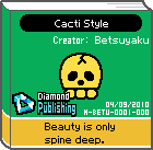 The shelf sprite of one of 9-Volt's favorite artist's comics: Cacti Style in the game WarioWare: D.I.Y..