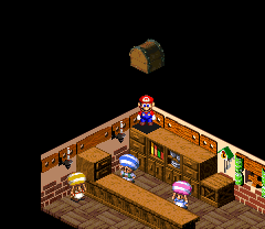 Second Treasure in Rose Town of Super Mario RPG: Legend of the Seven Stars.