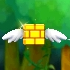 Squared screenshot of Flying Gold Block from New Super Mario Bros. 2.