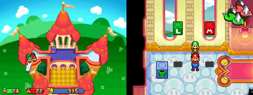 Twenty-first and twenty-second blocks in the present Princess Peach's Castle of Mario & Luigi: Partners in Time.