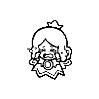 Crying Sprixie Princess Stamp from Super Mario 3D World.