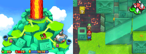 Thirty-sixth block in Thwomp Volcano of the Mario & Luigi: Partners in Time.