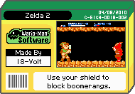 The shelf cover for one of 18-Volt's microgames in WarioWare: D.I.Y.