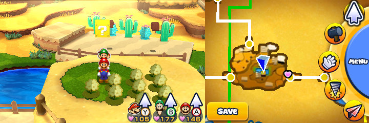 Block 66 in Doop Doop Dunes of Mario & Luigi: Paper Jam.