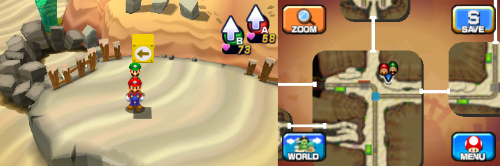 Block 53 in Dozing Sands of Mario & Luigi: Dream Team.