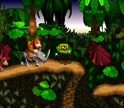 The N in Jungle Hijinxs from Donkey Kong Country