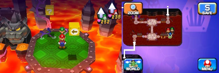 Last two blocks in Neo Bowser Castle of Mario & Luigi: Dream Team.