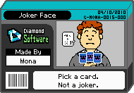 The shelf cover for one of Mona's microgames in WarioWare: D.I.Y.