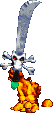 Sprite of Kleever during the first part of its battle from Donkey Kong Country 2: Diddy's Kong Quest