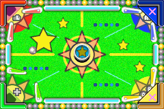 A screenshot of the Gaddget 4-P Pinball from the game Mario Party Advance