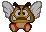 Battle idle animation of a Paragoomba from Paper Mario (discounting the occasional sidling, which is done at random and technically considered a separate animation)
