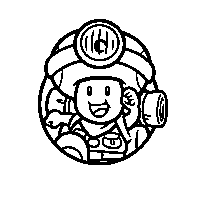 Captain Toad Character Icon Stamp from Super Mario 3D World.