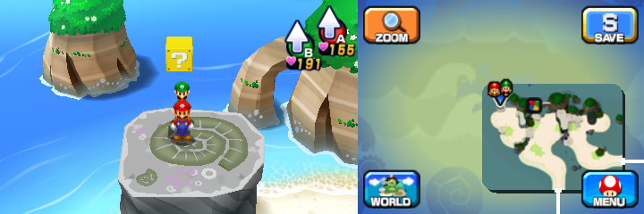 Block 25 in Driftwood Shore of Mario & Luigi: Dream Team.