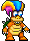 A sprite of Iggy Koopa from Mario's Early Years! Fun with Letters.