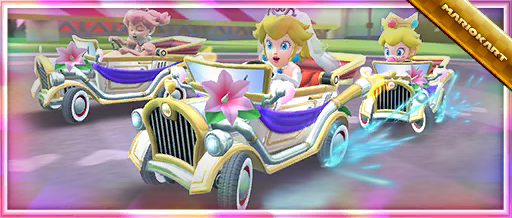 The Peach Tour Commemorative Kart: Happy Ride! pack from the Peach Tour in Mario Kart Tour