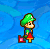 Baby Luigi under the effects of POW-Up from Mario & Luigi: Partners in Time