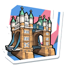 Sticker of the Tower Bridge from Mario & Sonic at the London 2012 Olympic Games