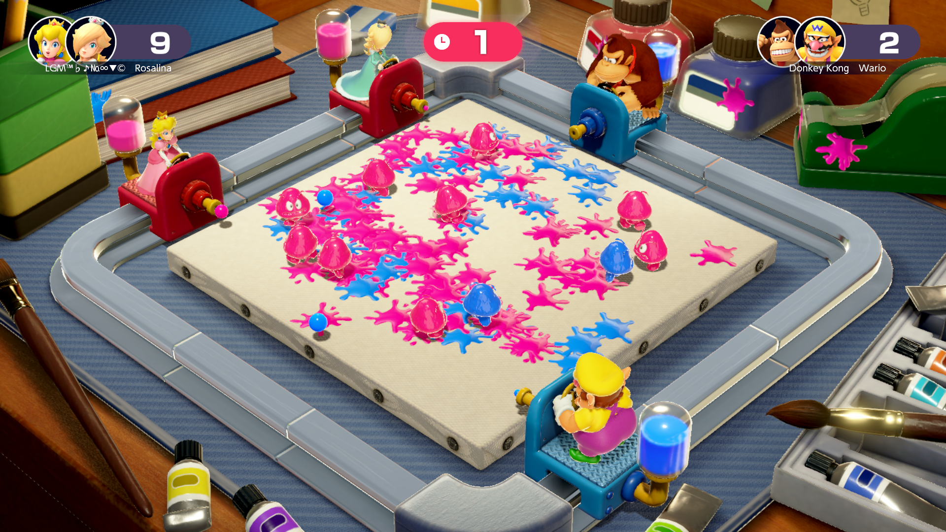 Paint Misbehavin' Shoot Goombas to paint them your team color.