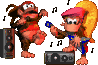The Music Test icon from the mode select screen of Donkey Kong Country 2: Diddy's Kong Quest