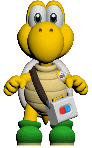 Animated image of Dr. Koopa Troopa from Dr. Mario World