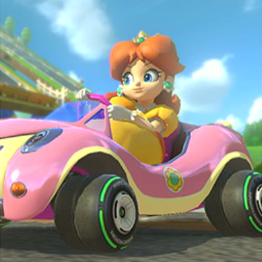 File:NSO MK8D May 2022 Week 3 - Character - Daisy in Cat Cruiser.png