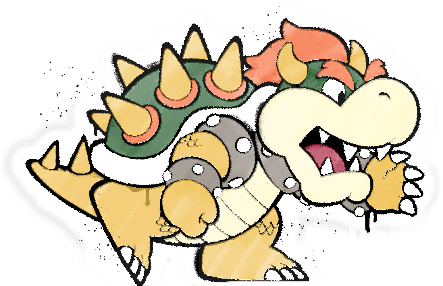 Bowser reaches for Peach