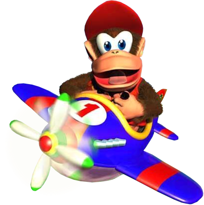 File:Diddy in Plane DKR.png