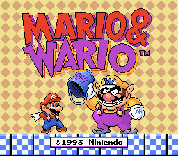 The title screen for Mario & Wario.