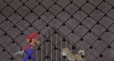 Mario with a dog in an animation projected on the side of a building in Shibuya Crossing, Tokyo, to celebrate the end of 2018, the year of the dog, and the arrival of 2019