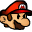 'Smiley' emoji image of Paper Mario used on social-networking website xat.com