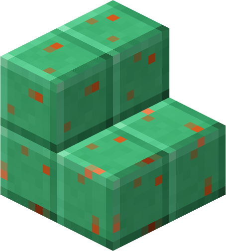 File:Minecraft Mario Mash-Up Oxidized Cut Copper Stairs Render.png