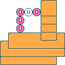 Ground (block) in Super Mario Maker 2 - Super Mario Bros. 3 game style, Underwater night theme.