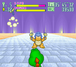 Screenshot of the second half of Bowser's Castle from Yoshi's Safari