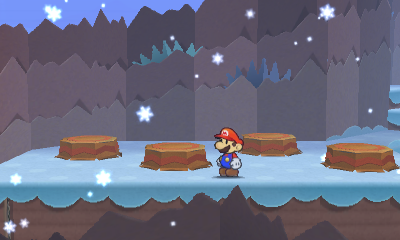 Last four paperization spots in Ice Flow of Paper Mario: Sticker Star.