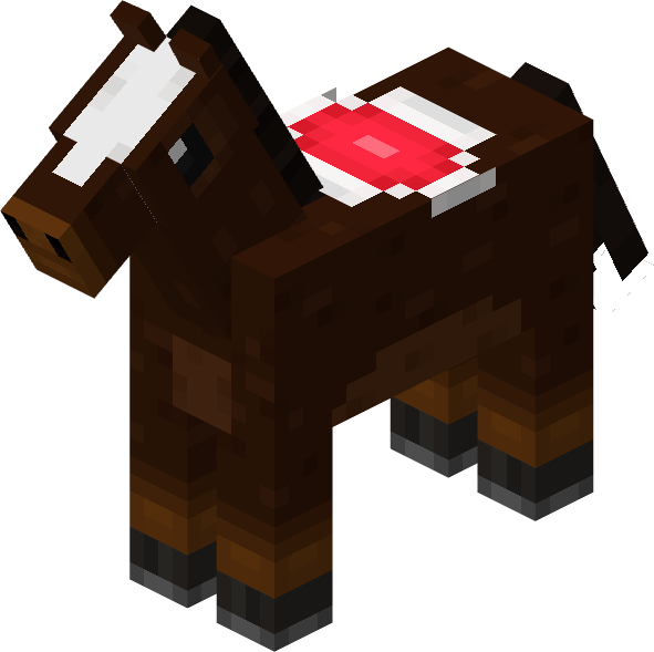 File:Minecraft Mario Mash-Up Horse Darkbrown Saddled Render.png