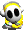 Sprite of a yellow Snow Guy from Yoshi's Story
