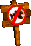 Sprite of a No Animal Sign for Nibbla from Donkey Kong Country 3 for Game Boy Advance