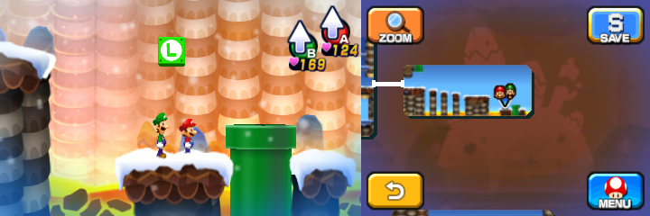 Block 48 in Dreamy Mount Pajamaja accessed by a Dreampoint found at the very peak of the mountain of Mario & Luigi: Dream Team.