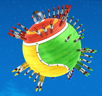 File:SMG2 Artwork of Rolling Masterpiece Galaxy.png