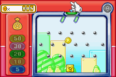 The Gamble mini-game, Drop 'Em from Mario Party Advance