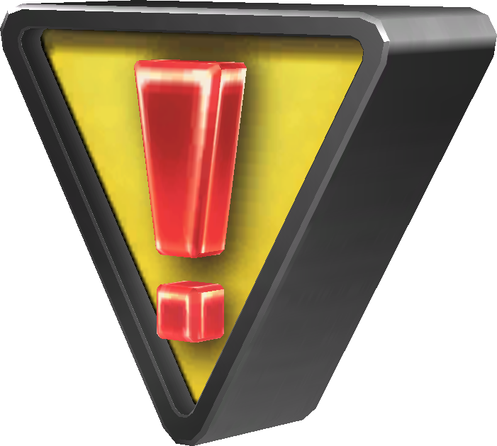 Model of an exclamation mark from The Subspace Emissary in Super Smash Bros. Brawl. The internal name for it is "AdvGdtExclamation"