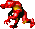 Sprite of a red Kritter from Donkey Kong Country for Game Boy Advance