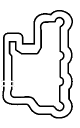 Course map sprite from Mario Kart Arcade GP.